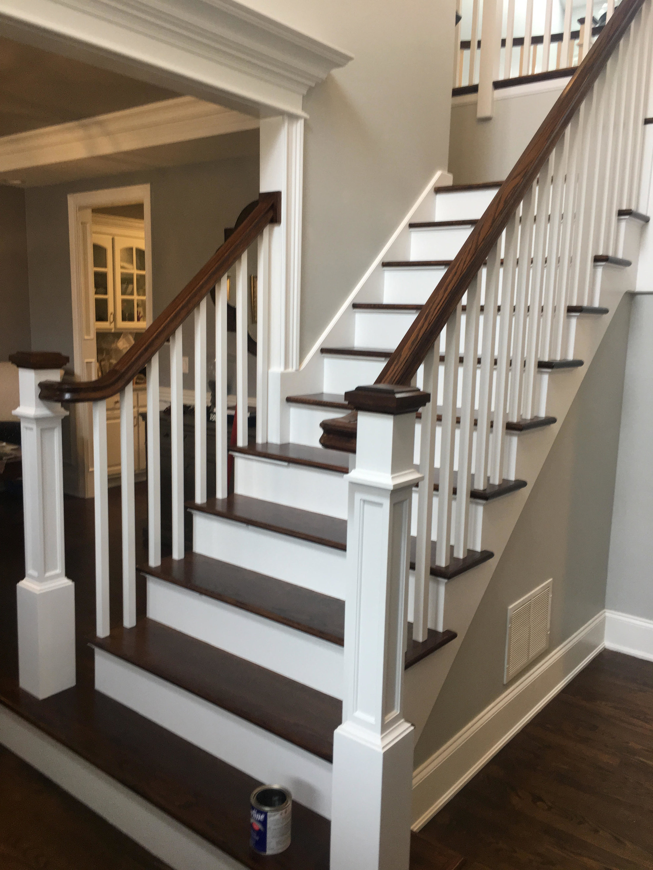 STAIR CASE UPDATING WITH SQUARE SPINDLES 