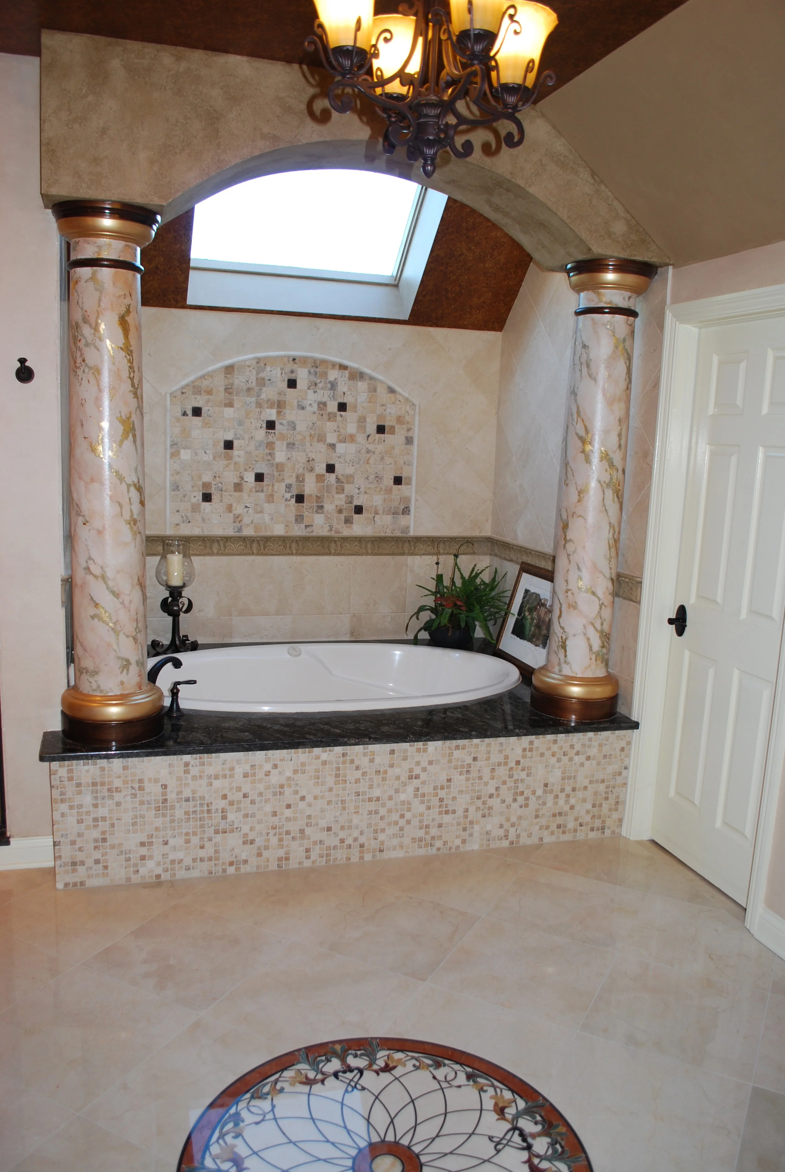 CUSTOM TUB DECK IN ST. CHARLES OVER THE TOP BATH REMODEL