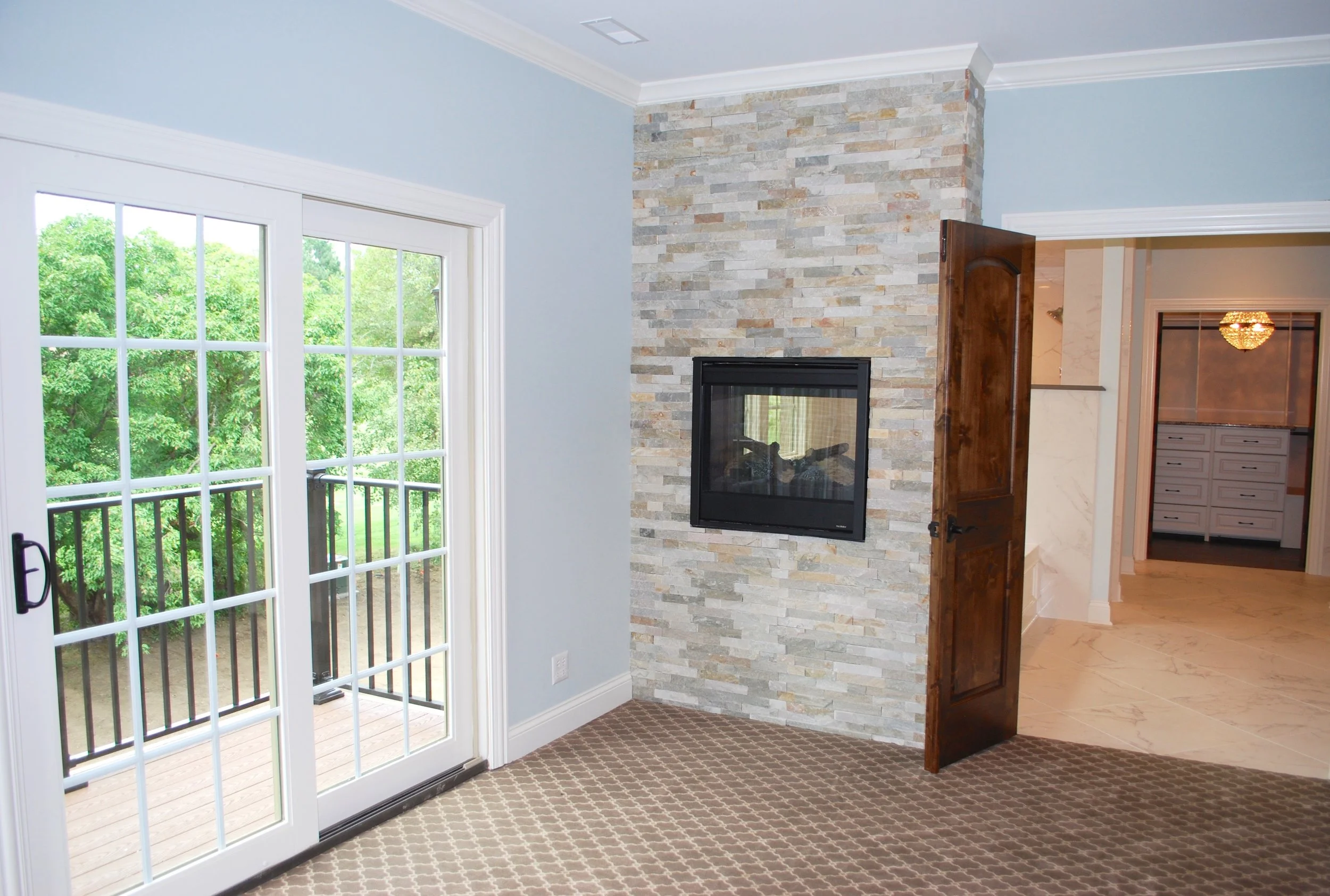 NAPERVILLE BATHROOM REMODEL WITH FIREPLACE OVER TUB