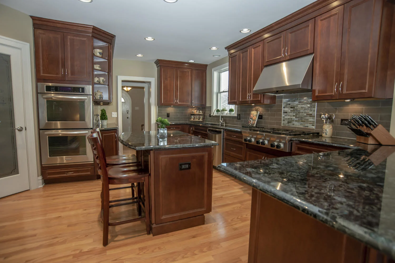 CUSTOM KITCHEN RENOVATIONS IN THIS GENEVA IL. HISTORICAL DISTRICT HOME. HOME ADDITION ADDING BREAKFAST AREA. ADDING ISLAND &amp; PANTRY