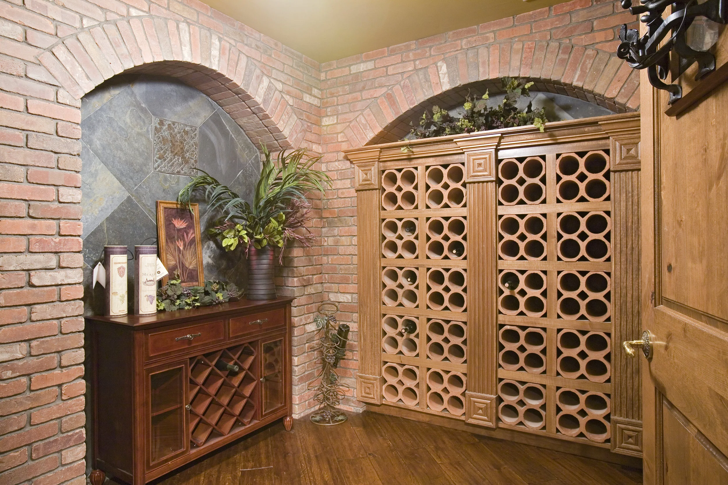 Wine Cellar in this Oak Brook IL. Custom Basement Remodel by Southampton