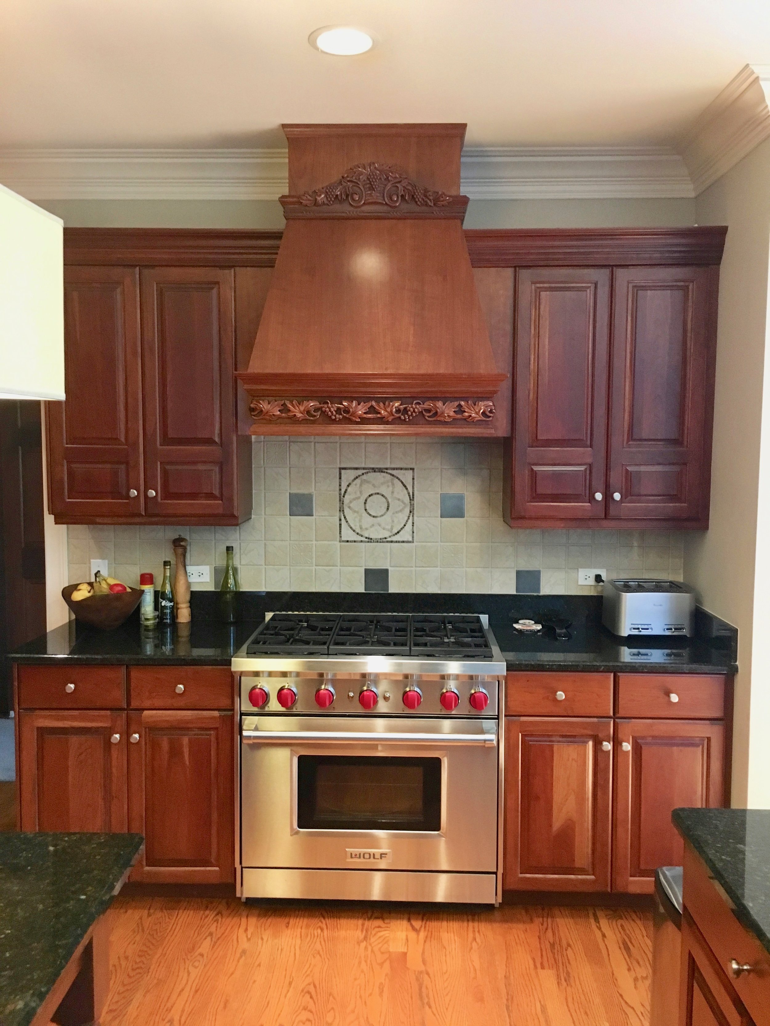 BEFORE PHOTO OF DATED NAPERVILLE IL CUSTOM HOME  HOOD