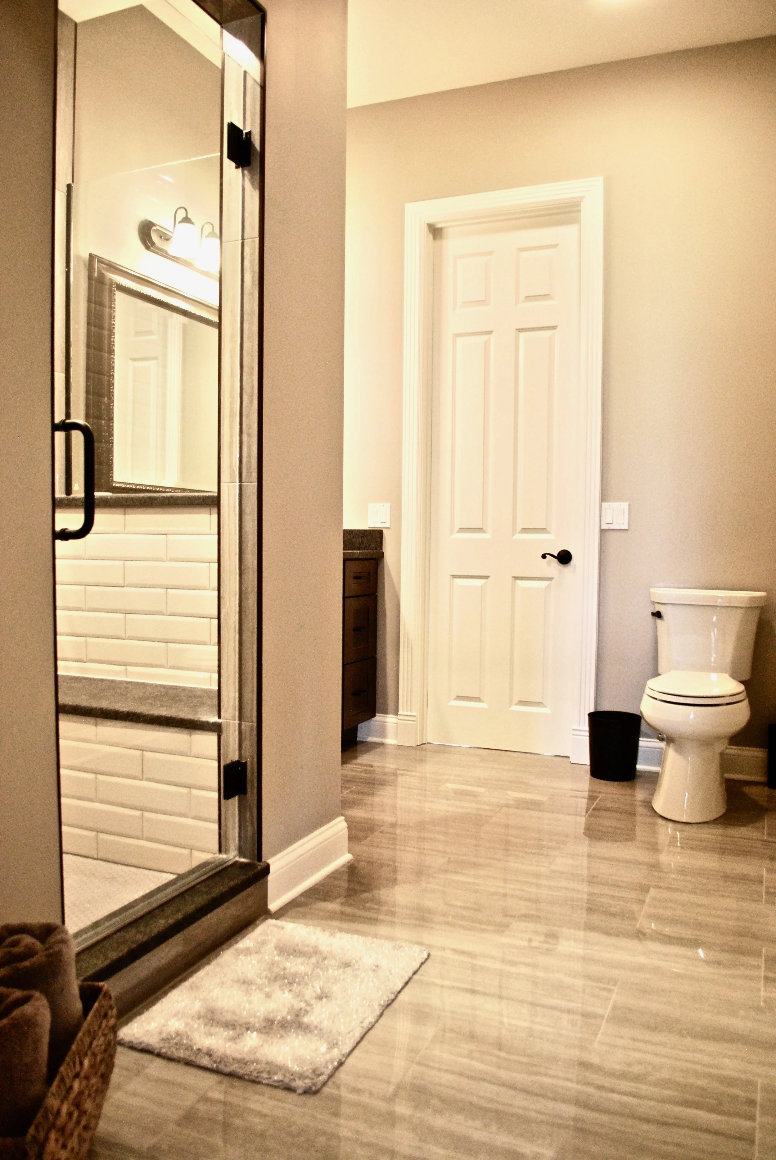 Transitional Bathroom Design in St. Charles &amp; Naperville Illinois. Looking for a bathroom contractor? looking to add an addition to your current house for first floor master suite? Call Southampton for all your remodeling &amp; Renovation needs!