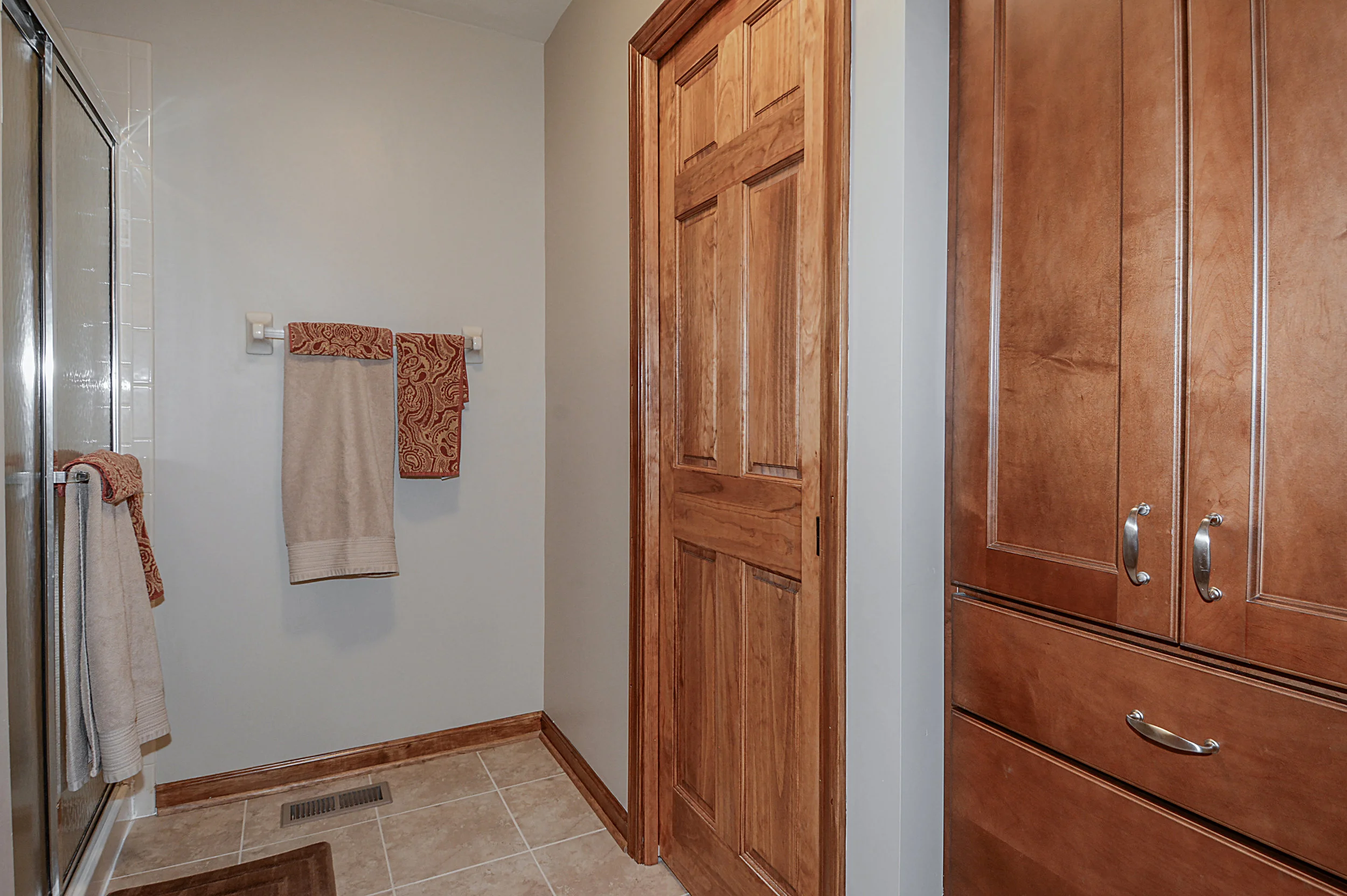 Now these Sellers Had a Separate His &amp; Hers Master Closets! And This Matching Linen Cabinet that Matched the Vanity. What a Better Use of Space. We Had Multiple Offers Once this End Unit Townhome Was Listed for Sale!