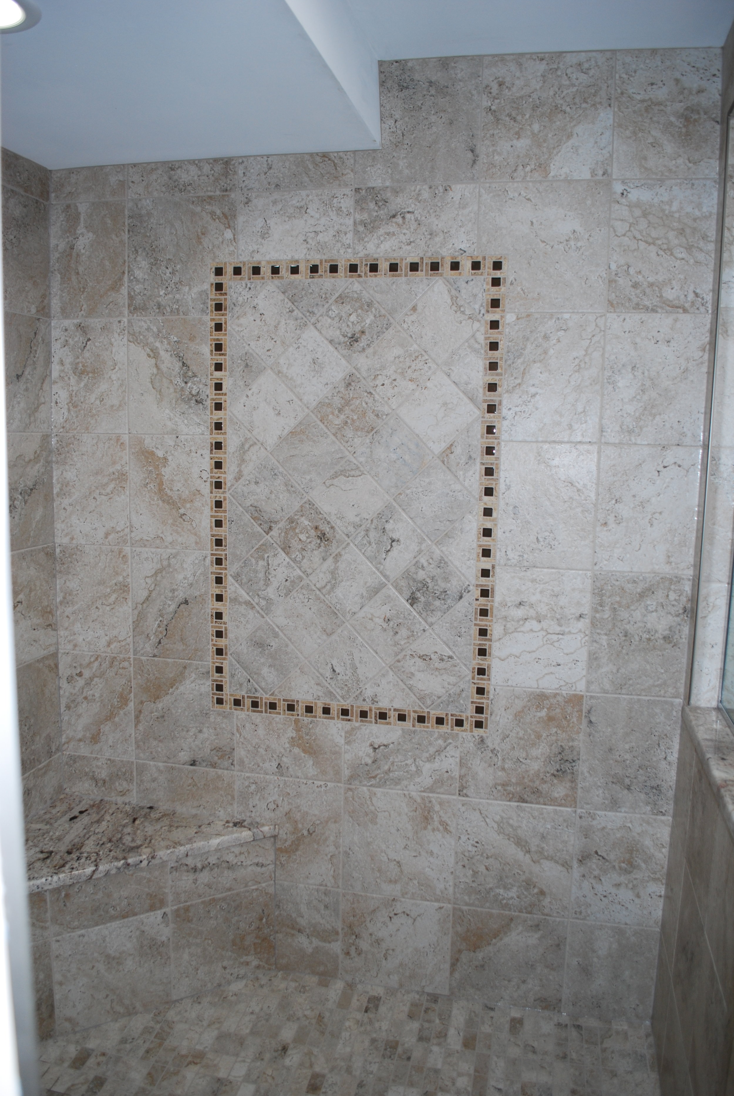 Shower Remodel in Geneva IL.  Master Shower Enlargement 