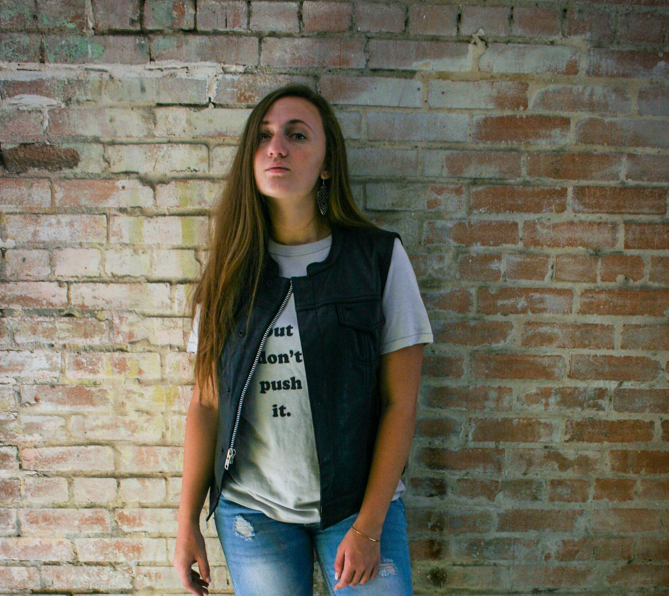 Ladies Leather Club Vest S - 5X