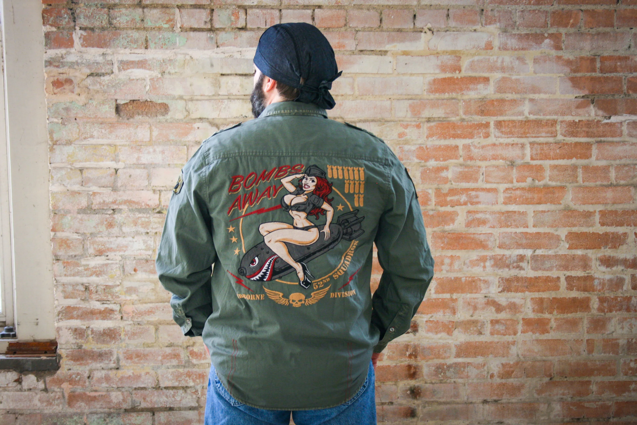 Bombs Away Long Sleeve button up shirt M-3X