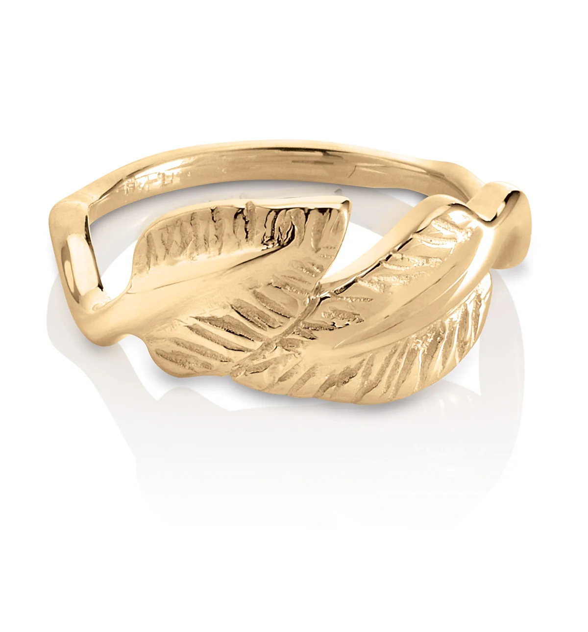 DOUBLE LEAF RING | 18 karat yellow gold double leaf ring, a re-creation of a sentimental piece from a friends visit to the Baha'i Holy Lands in Haifa, Israel.