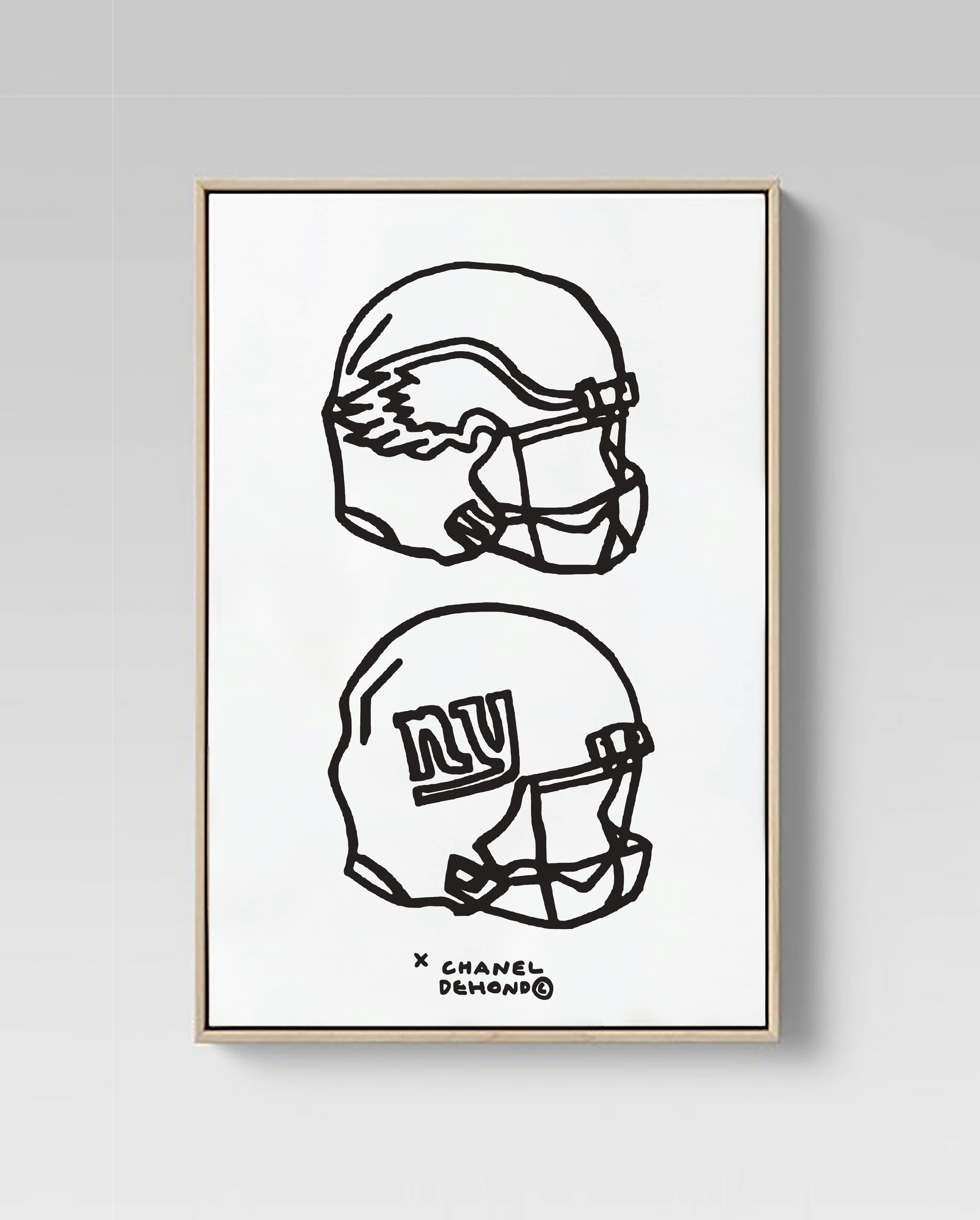 Framed Canvas Eagles-Giants by Chanel Dehond.jpg