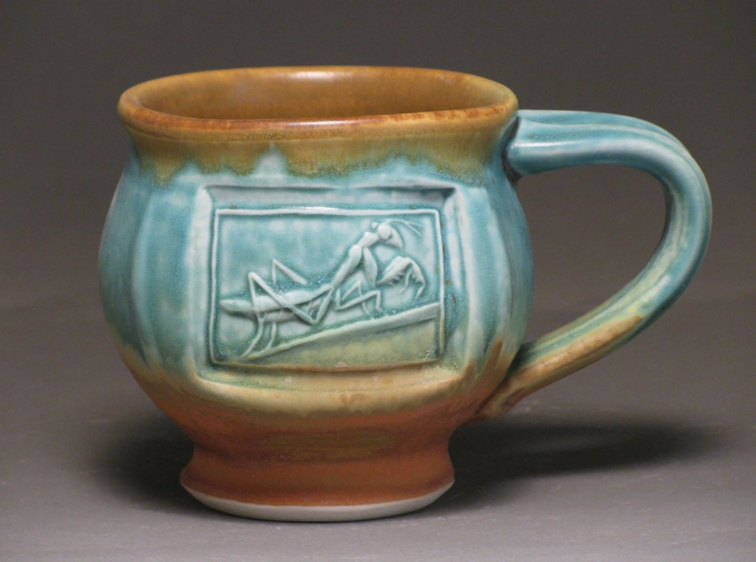 Mantis Glazes: Matte turquoise and matte rust