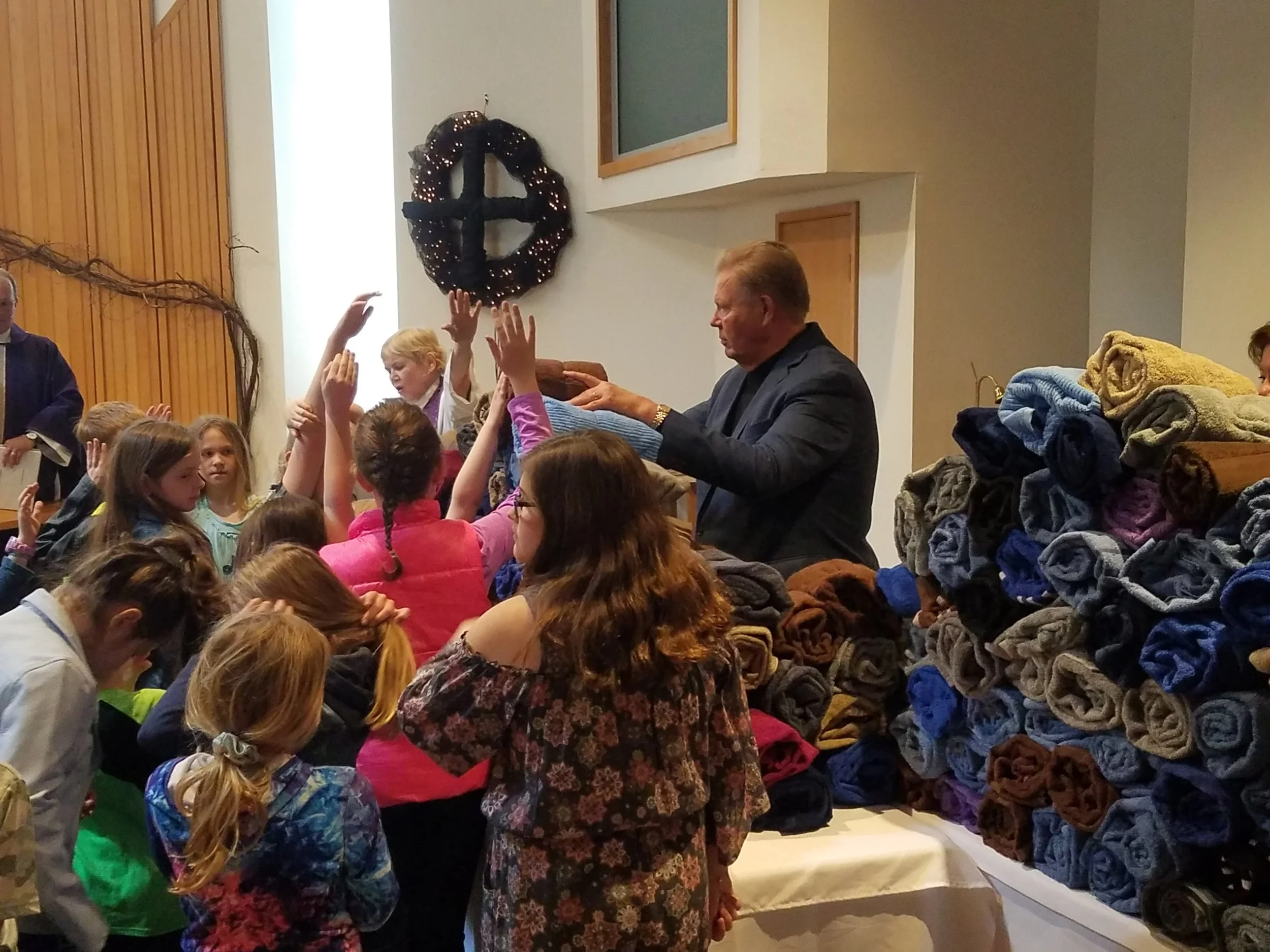 Blessing of LWR health kits.