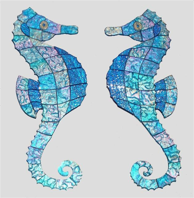 6" Ceramic Mosaic Seahorse for Swimming Pool or Wall Free Shipping 7 colors 