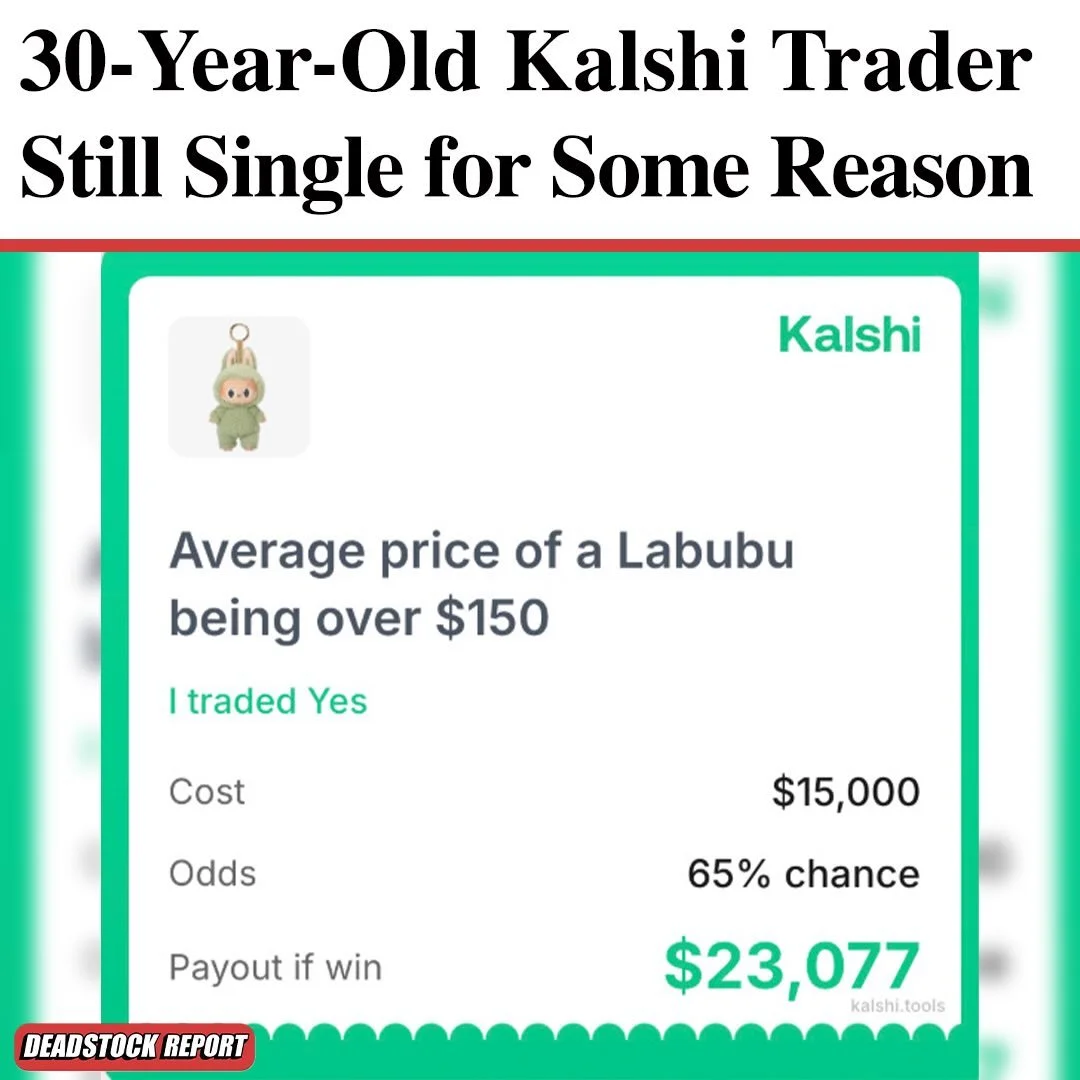 Because liking streetwear in 2025 wasn&rsquo;t already enough of a gamble! @stockx has reportedly partnered with @kalshi to open up trading on Labubu futures, Supreme pasts, Jordans that are already over-indexed, and Pokemon cards cuz trading that ot