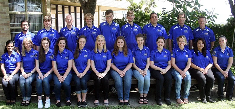 Top Row: David Akele, Paul Crossley, Timothy Fitzwilliam, Johnathon Abel, Nicholas Weir, Thomas Heffernan, Justin Uzabeaga, Christ Brennan, Steve Toohey Bottom Row: Simone Fernandes, Alexandra Wedd, Clare Fahy, Tara Hennessy, Meg Harrison, Chloe Hijnakoff, Renee Jolley, Louisa Court, Genevieve Schaeffer, Harriet Maloney, Vanessa Speary, Emma Passmore