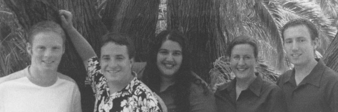 Left to Right: Justin Carrick, Bruce Sinclair, Mary Issa, Fiona Smith, James Ledger, Kathy Element nee Polak (absent) 