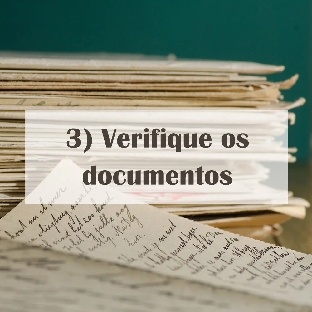 Verifique os documentos