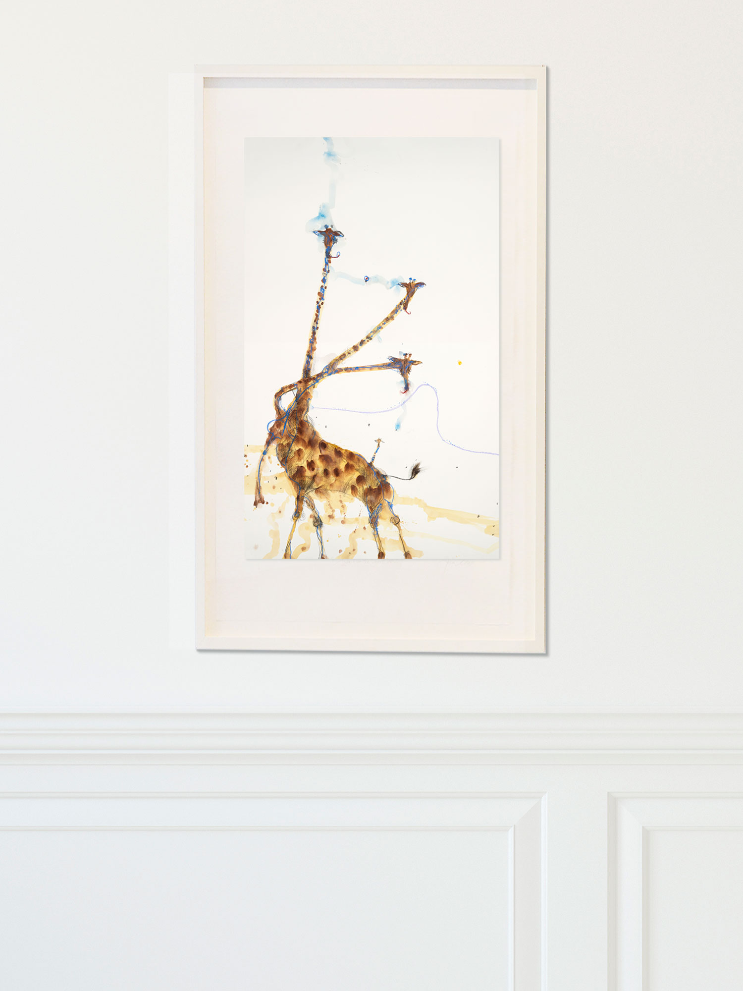 Giraffes at Mt. Kenya II John Olsen Limited Edition Print