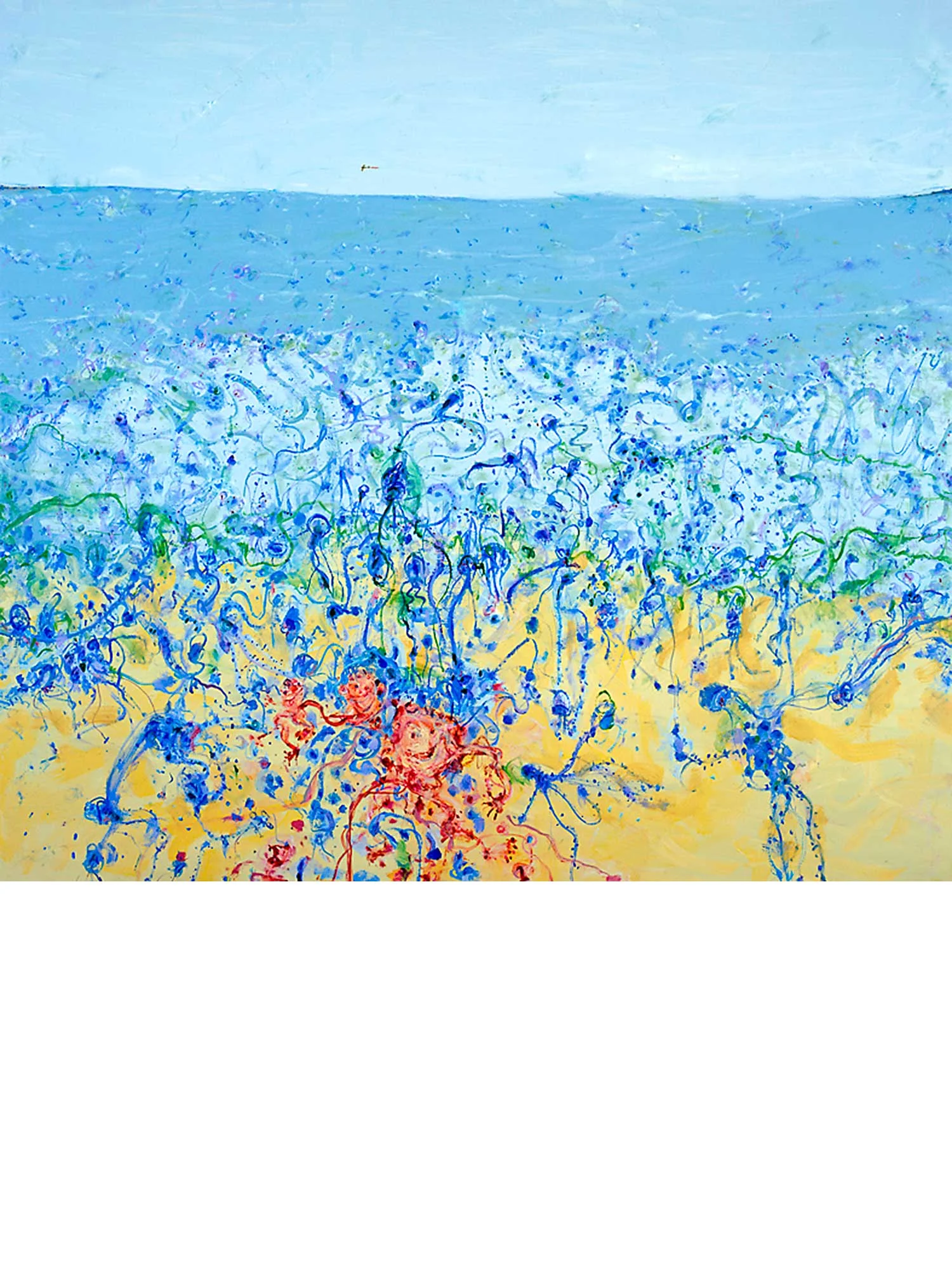 Popping Blue Bottles John Olsen Limited Edition Print