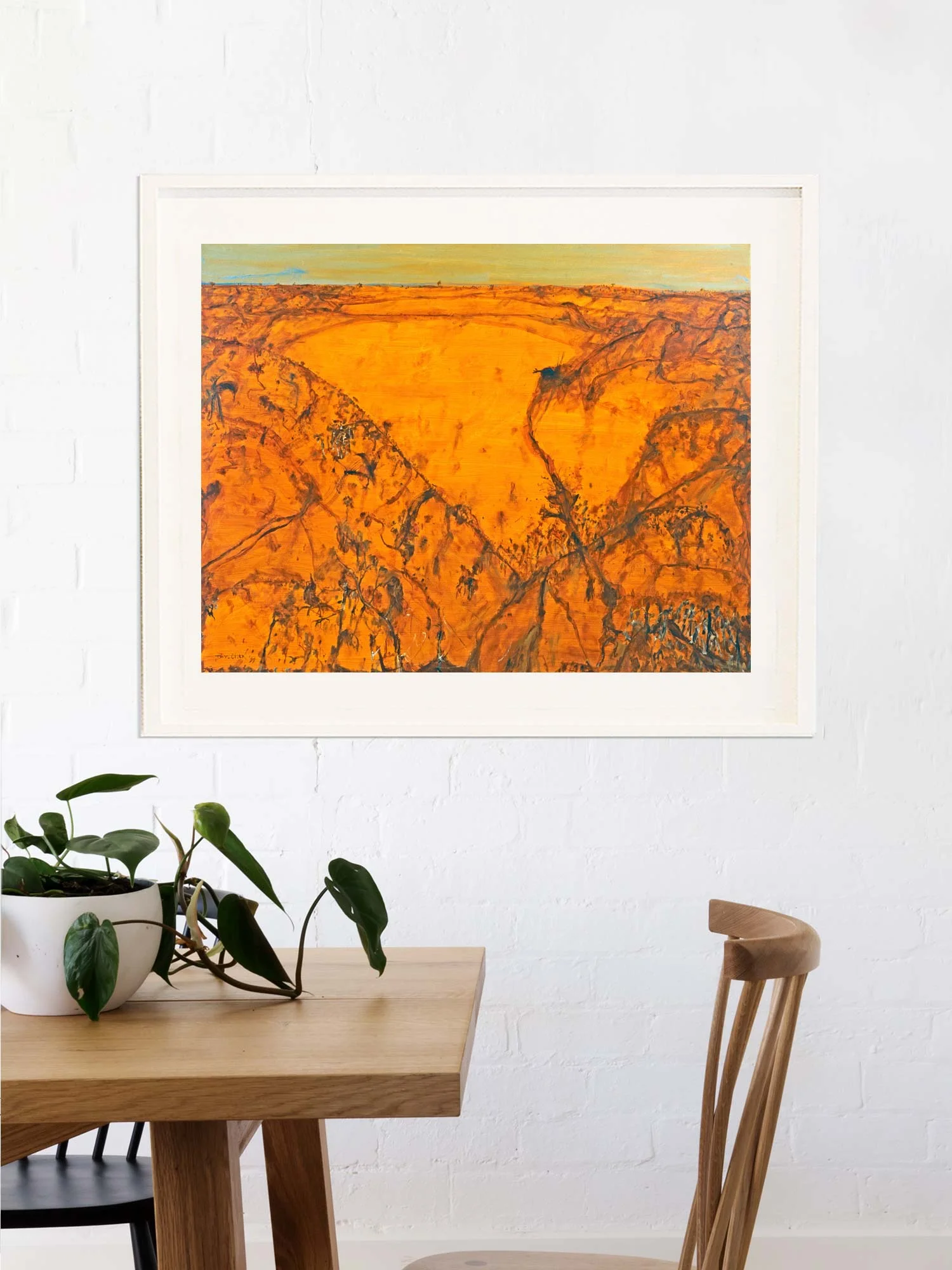 Onkaparinga Hill, Blue Wren & Fox, SA, 1999 by John Olsen