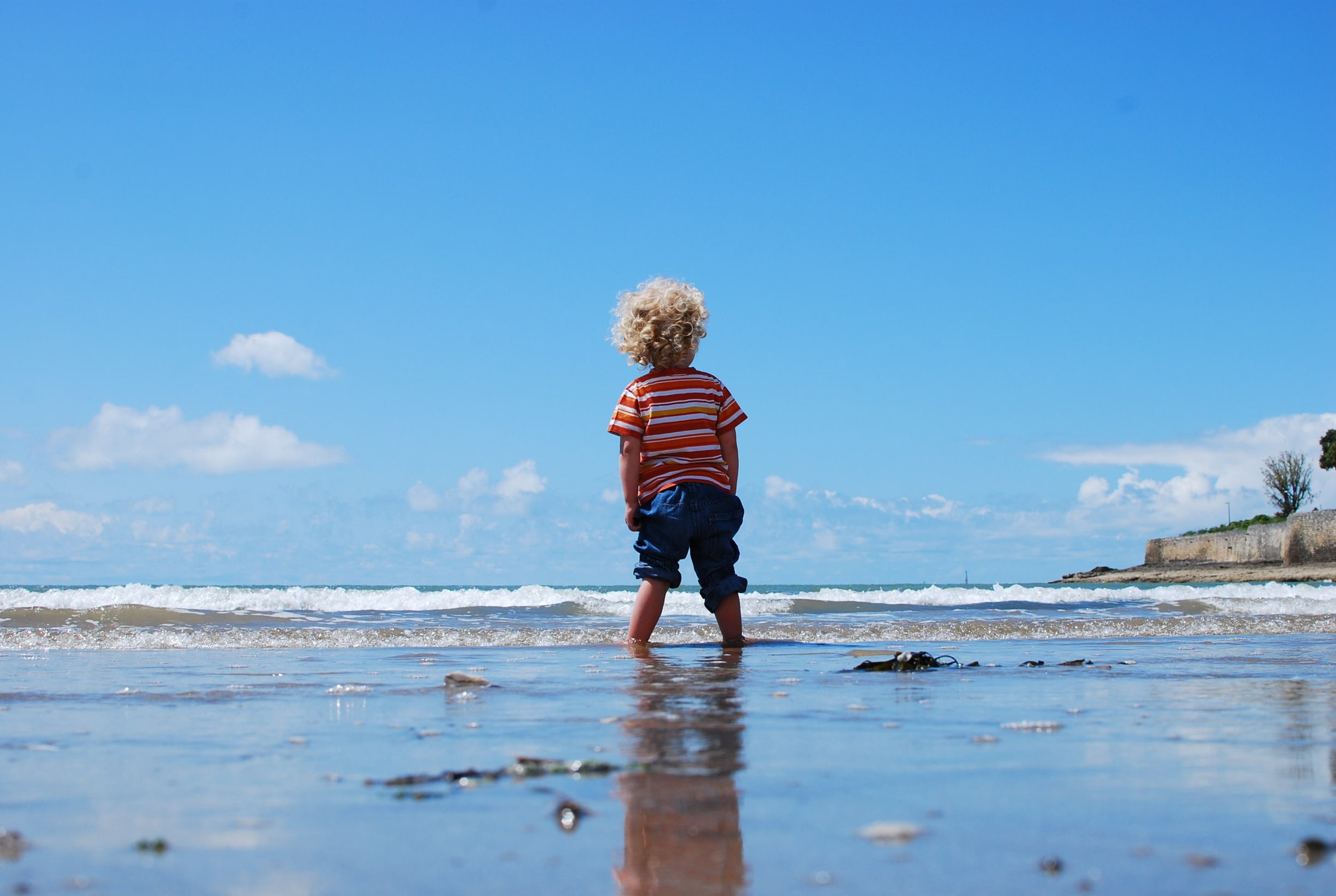 kid on the beach