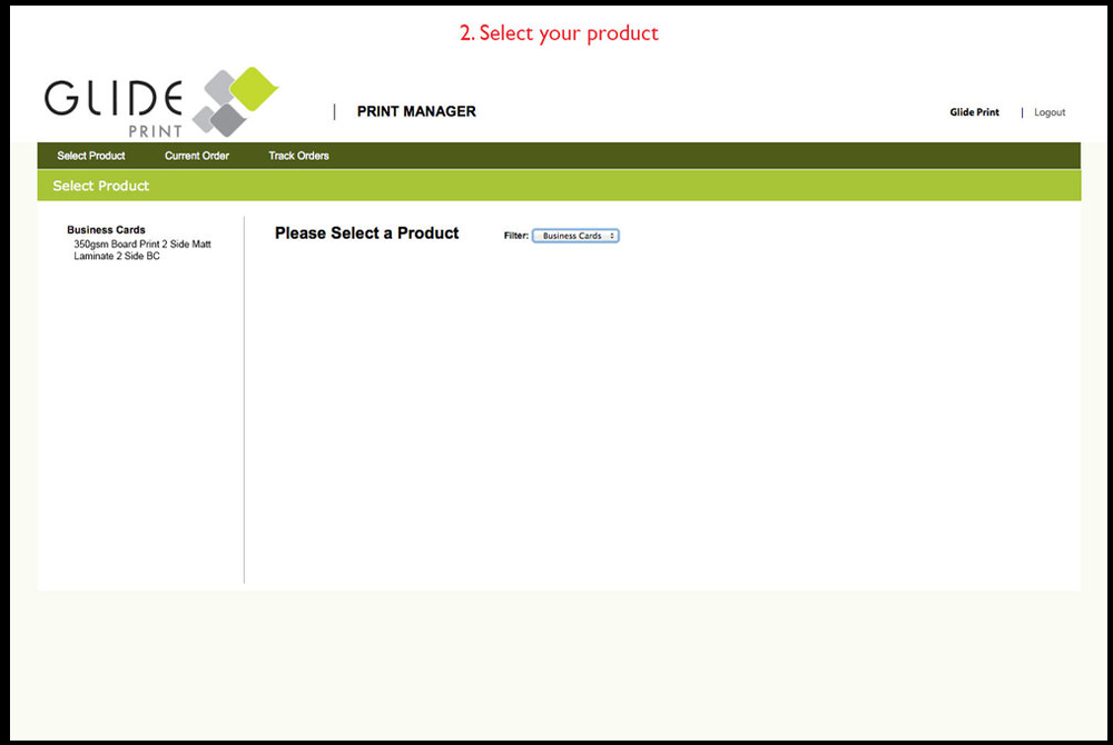 2. Select your product