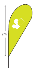 2m Teardrop Flag