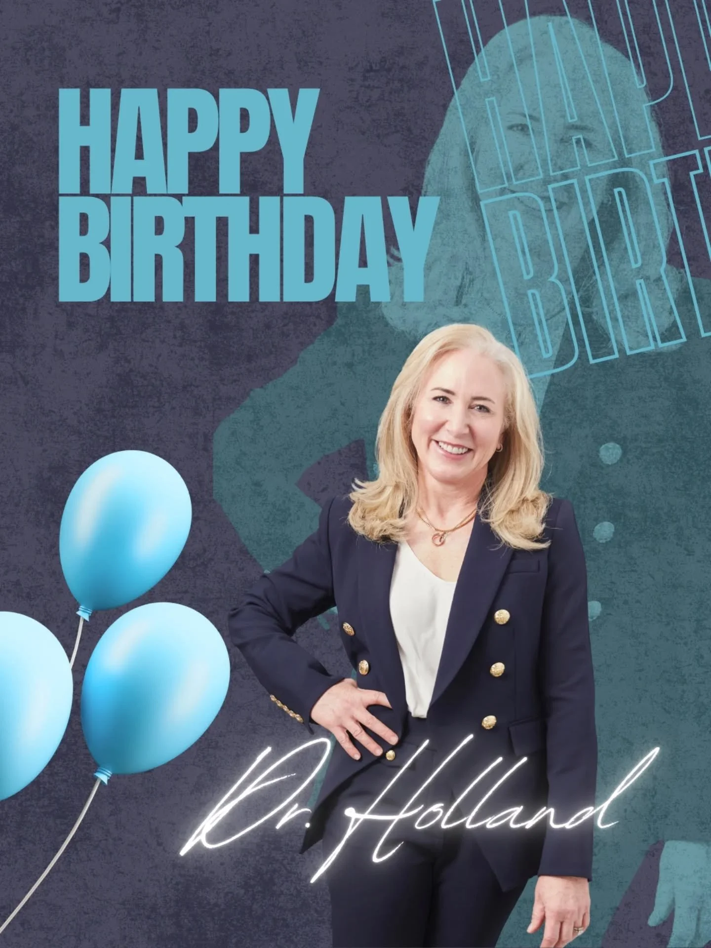 Happy Birthday Dr. Holland! 🎉 Wishing you a day filled with joy, laughter, and all the happiness you bring to those around you! 🩵