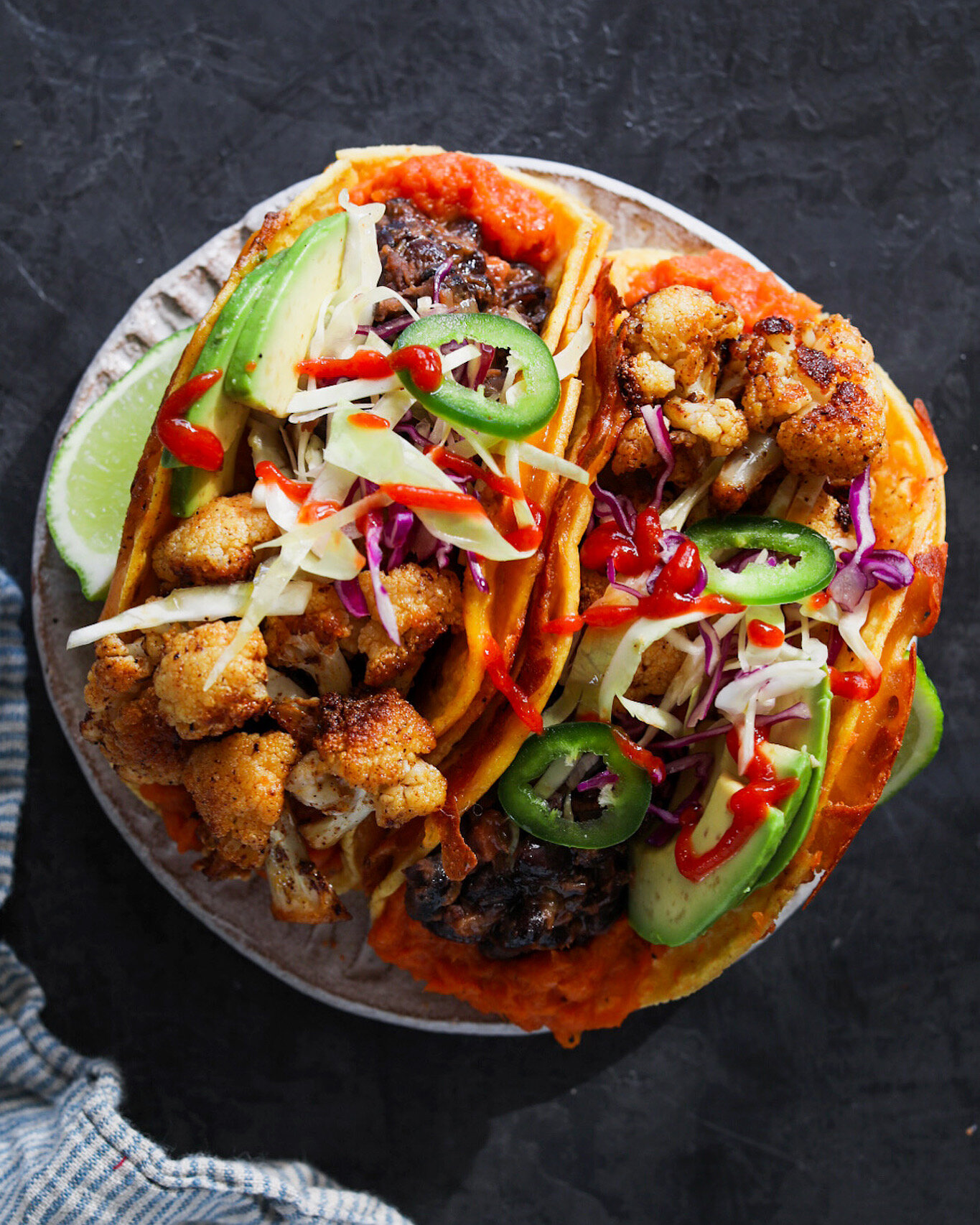 Two-Handed Smoky Cauliflower Tacos — FEED THE SWIMMERS