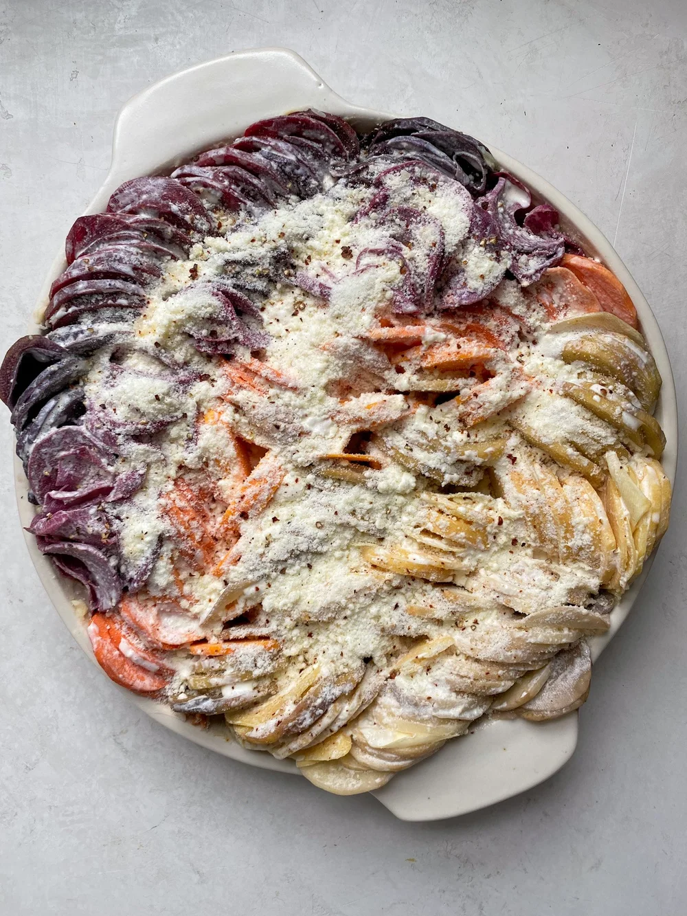 Ombré Root Vegetable Gratin — FEED THE SWIMMERS