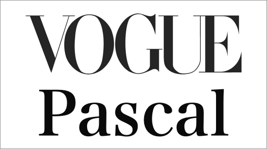 Vogue font vs. Pascal font