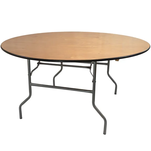 72" ROUND WOODEN TABLE