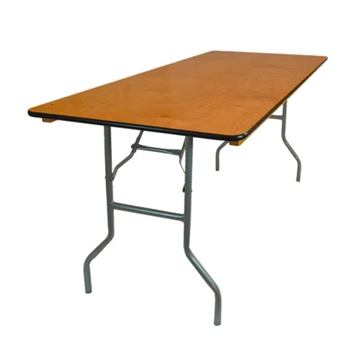 8' WOODEN BANQUET TABLE