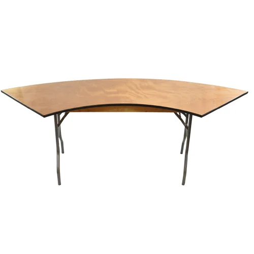 WOODEN SERPENTINE TABLE