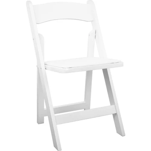 WHITE PADDED GARDEN CHAIR — Box K Events - Main Image