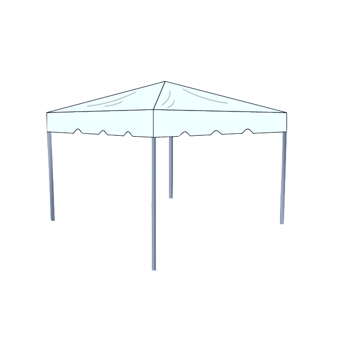 10' x 10' Frame Tent - Clear