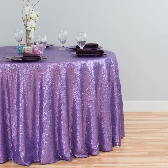 120 IN. ROUND SEQUIN TABLECLOTH PURPLE .jpg
