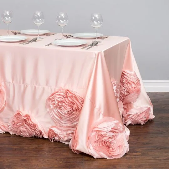 90 X 132 IN. RECTANGULAR TAFFETA ROSETTE TABLECLOTH BLUSH PINK .jpg