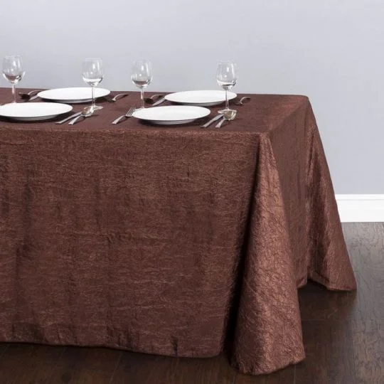 90 X 156 IN. RECTANGULAR CRINKLE TAFFETA TABLECLOTH CHOCOLATE.jpg