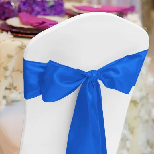 Royal Blue Satin Chair Sash