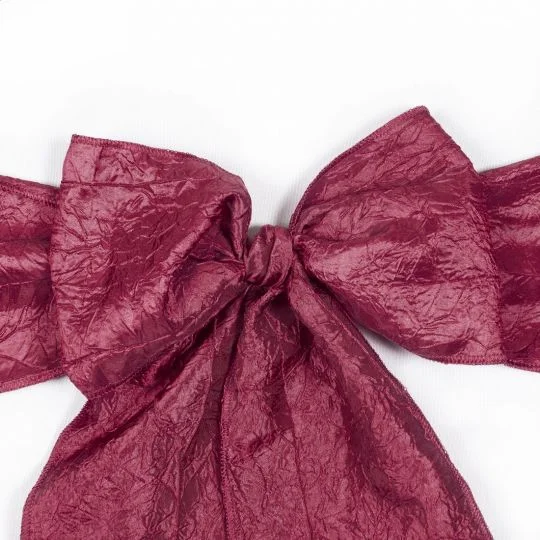 CRINKLE TAFFETA SASH BURGUNDY .jpg