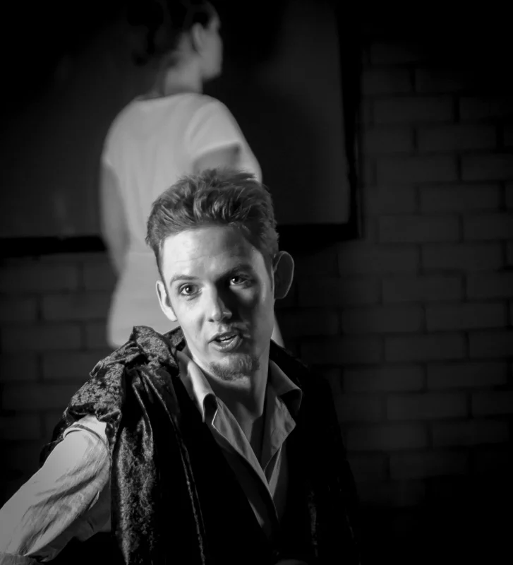 Pictured: Joker (Callum Pulsford) in Mediocrity (Everything You’ve Ever Wanted), 23 May 2015. Picture credit: Geoff Lawrence