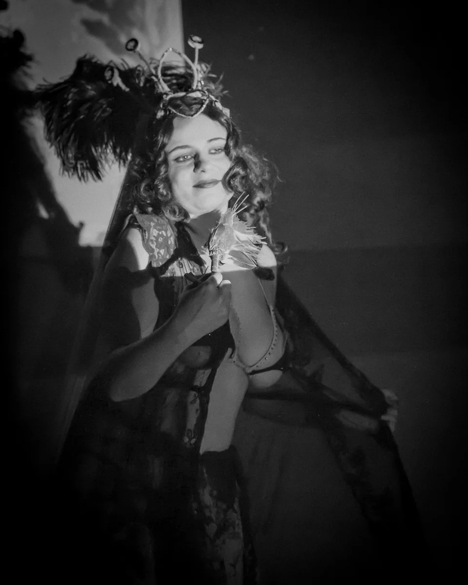 Pictured : Lola the Vamp, in The Poor Slob & The Good Fairy , May 2015. Picture Credit: Geoff Lawrence .
