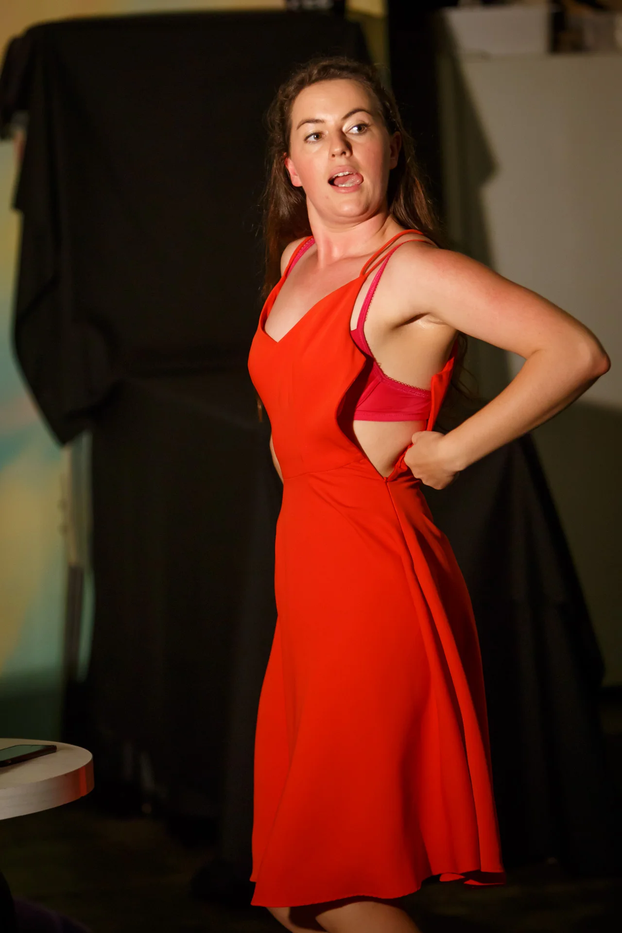 Picture: Sarah Clarke (in Semi Charmed). Photo Credit: Geoff Lawrence, Creative Futures Photography.