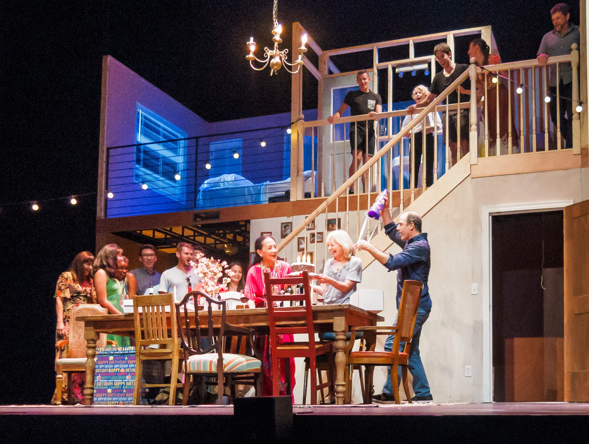 Pictured: Cast and audience members staging the house parties. Picture credit: Creative Futures Photography.