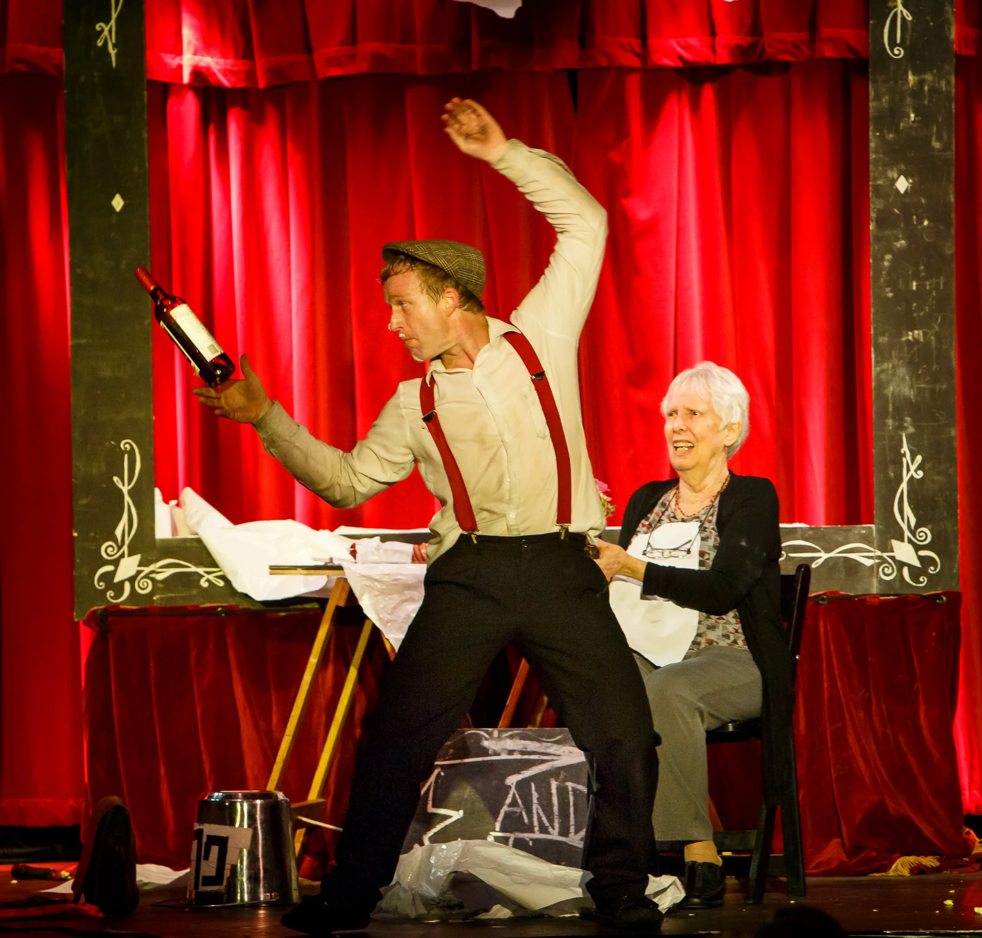 Pictured: Thomas Flanagan ( Kaput! ), with a member of the 25th September audience Picture Credit: Creative Futures Photography