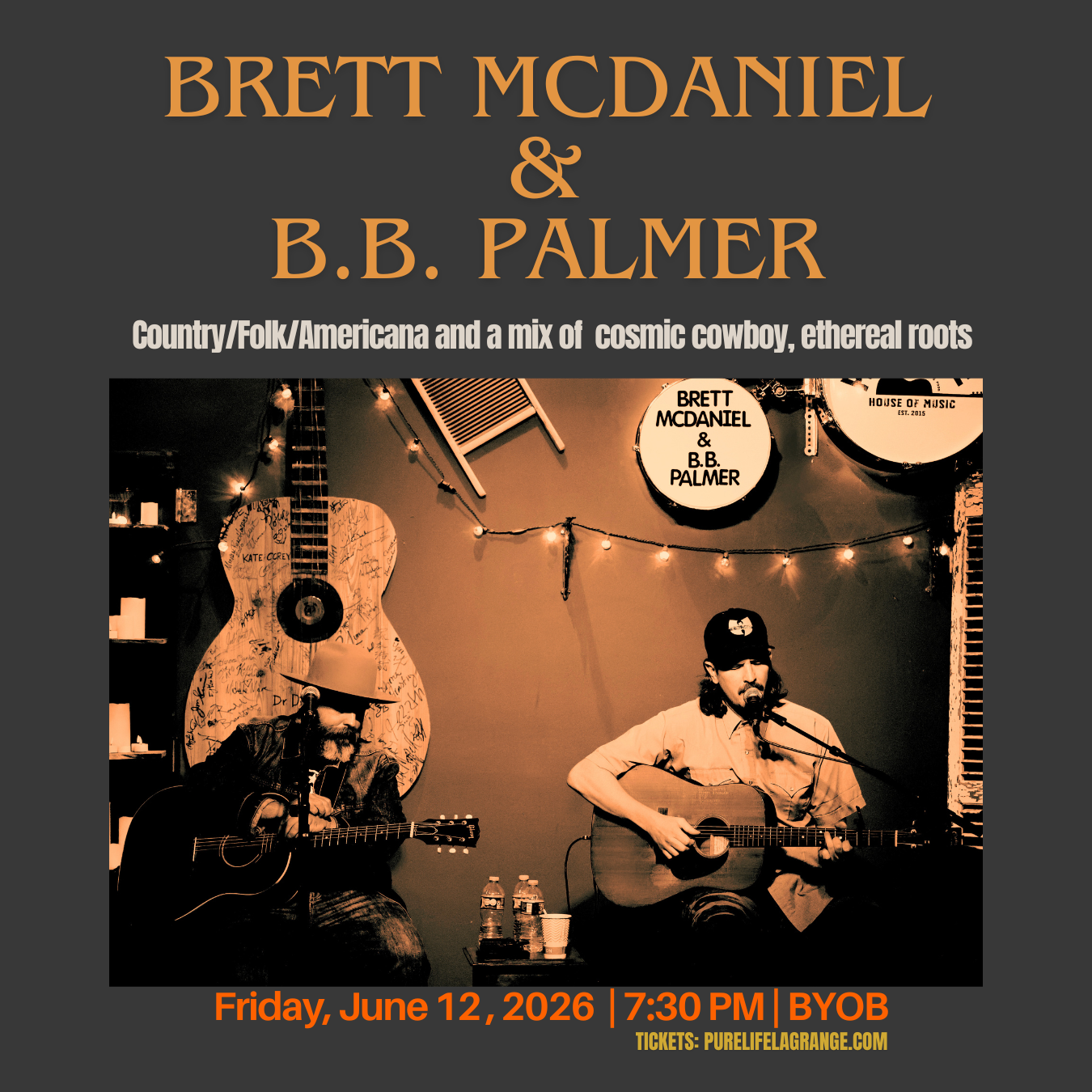 Brett McDaniel and B.B Palmer - Friday, June 12, 2026 | BYOB