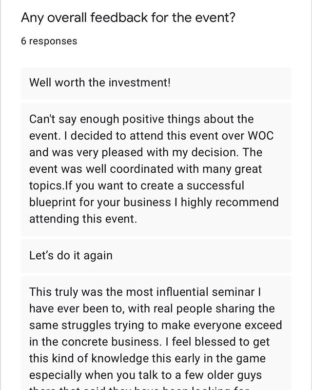 Great Feedback coming in! We are proud of this 2020 Flatwork Kings team for putting on such an impactful event! #flatworkkings #mastermind2020