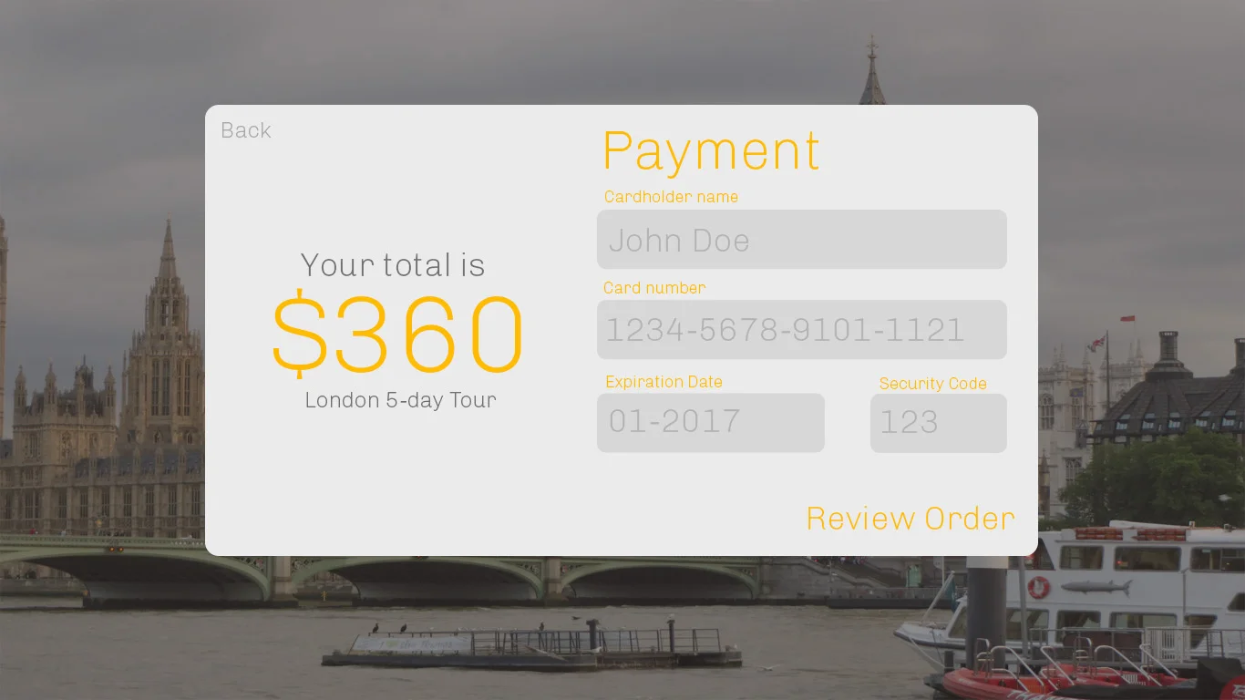 Credit Card Checkout Form