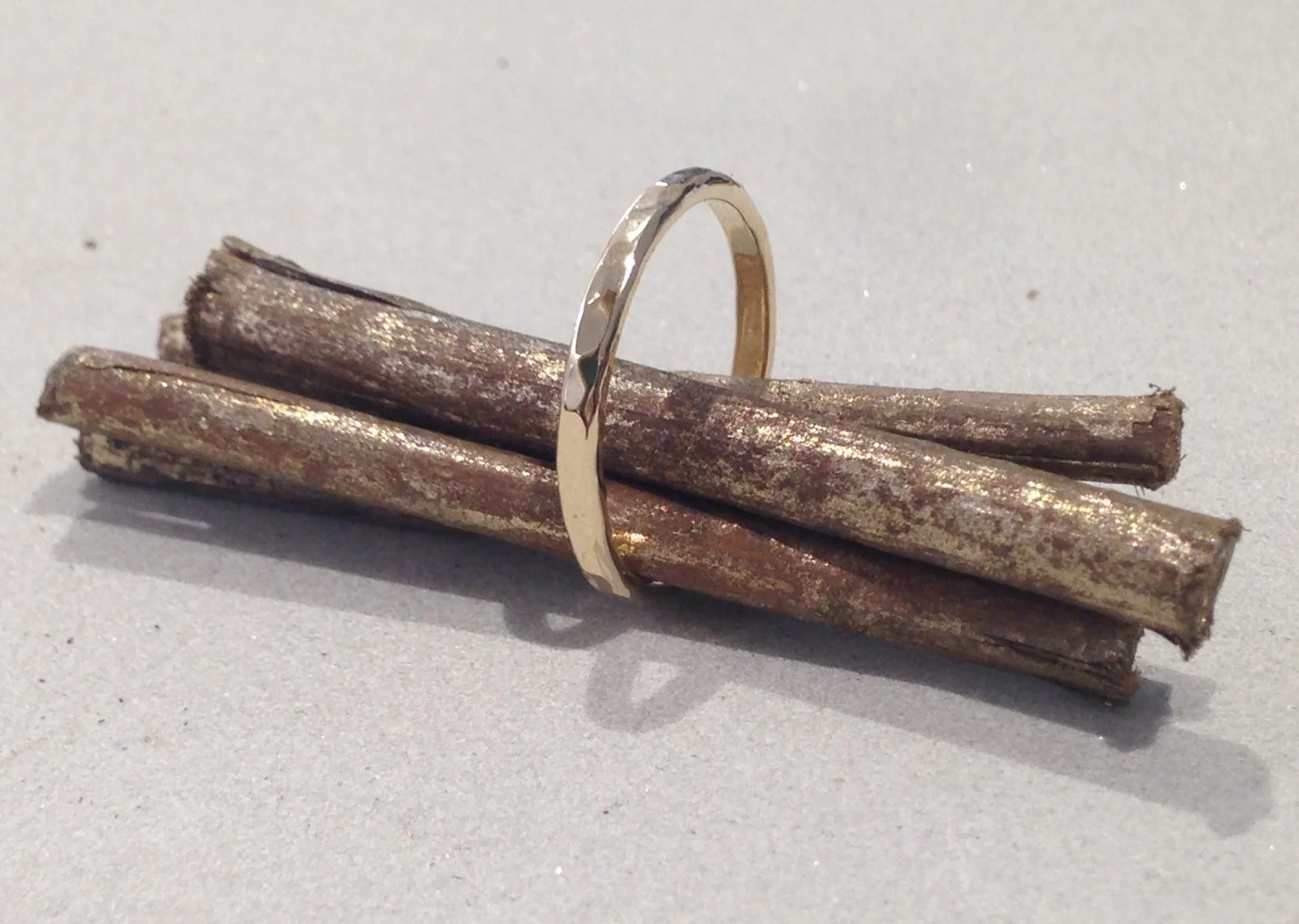 Hammered Gold Band