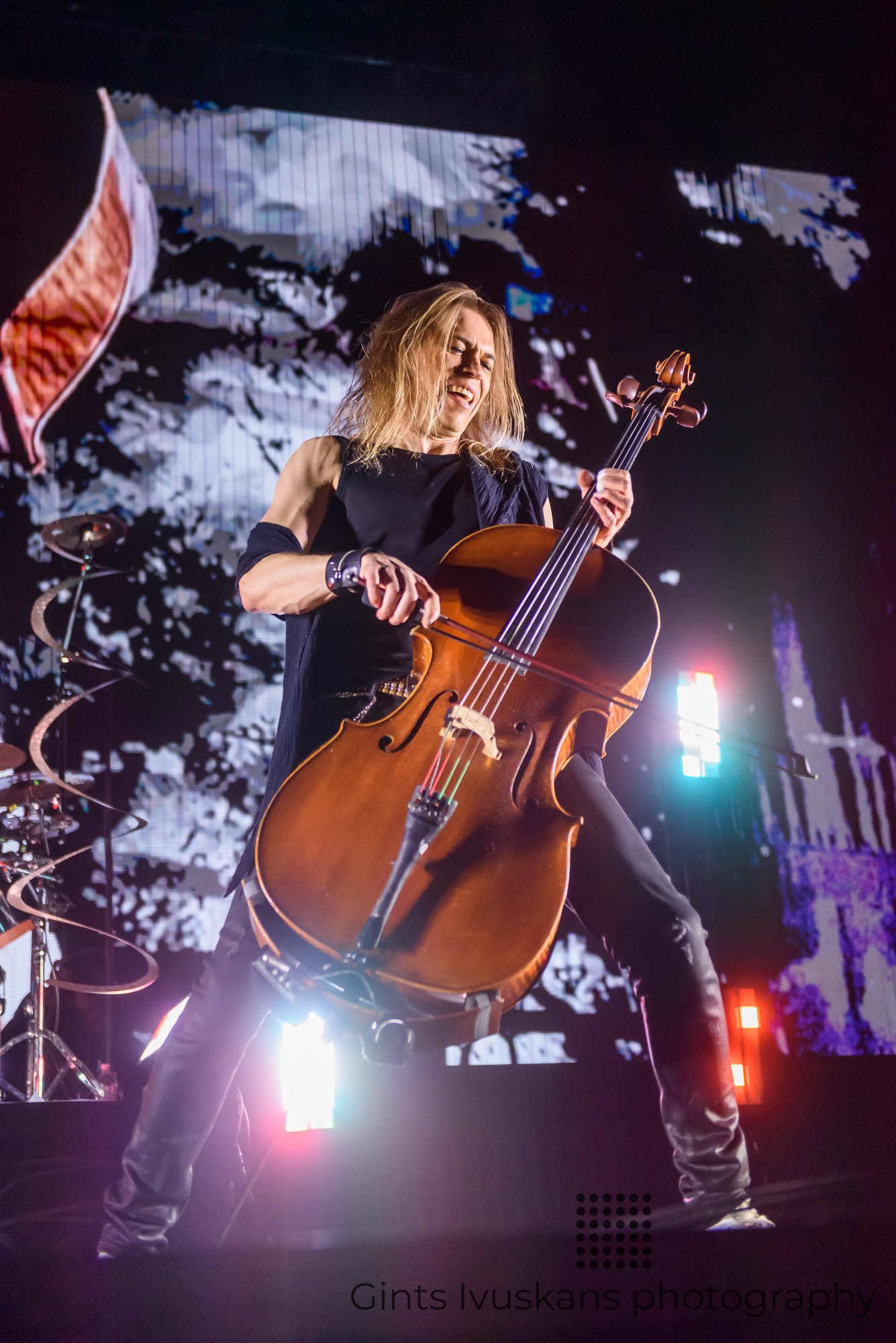  RIGA, LATVIA. 19th January 2023. Finnish band Apocalyptica concert at Arena Riga. 